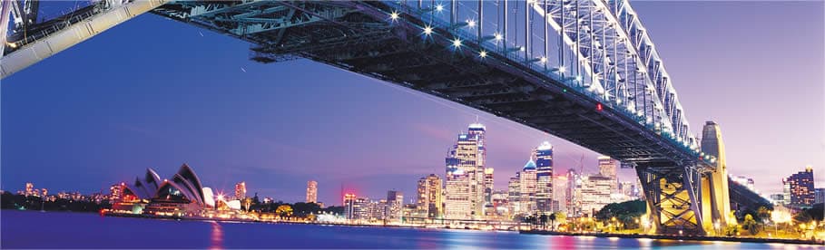 Preview of your sign's shape against the Sydney Harbour Bridge